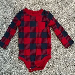 Red and Blue Checkered Onesie